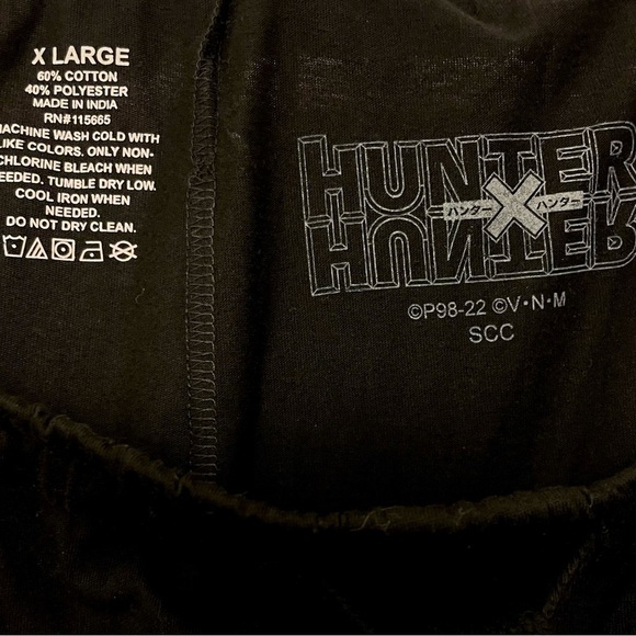 HUNTER X HUNTER anime graphic color squares black sleep pants Youth size XL - Picture 4 of 7